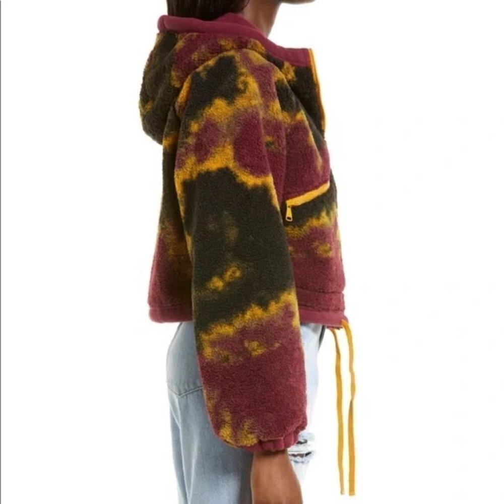 BP Nordstrom Tie Dye Fleece Hooded Coat M - Picture 6 of 12